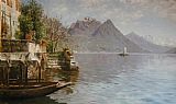 Gandria Lago Di Lugano by Peder Mork Monsted